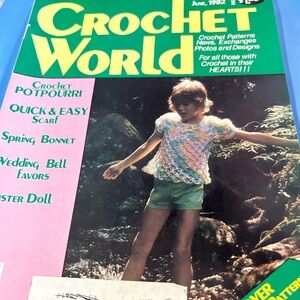 Vintage Crochet World Magazine June 1982